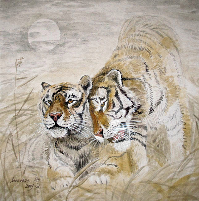 Любовь Лесохина. Серия "год тигра", Тигриная ночь, 2009